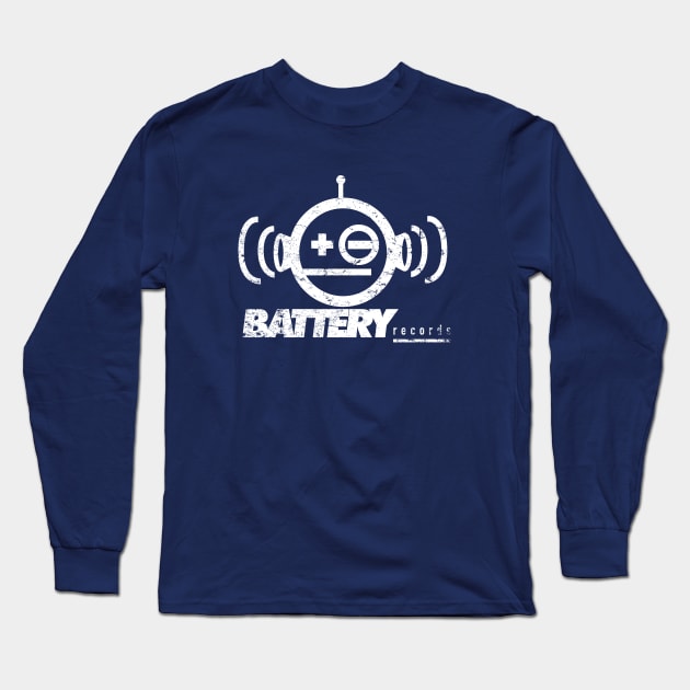 Battery Records Long Sleeve T-Shirt by MindsparkCreative